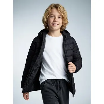 Sinsay - Prošívaná puffer bunda s kapucí - černá - 115HE-99X - 115HE-99X-146