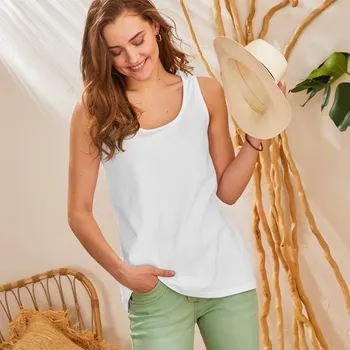 Blancheporte Jednobarevný top se širokými ramínky bílá 56