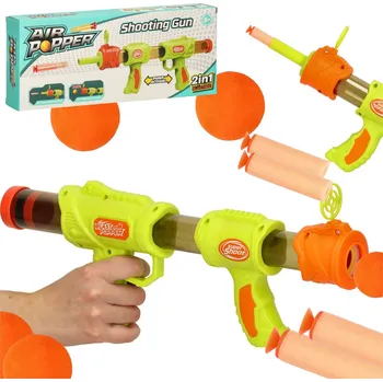 Dětská zbraň KIK Pistole Nerfy 2v1 na náboje zelená