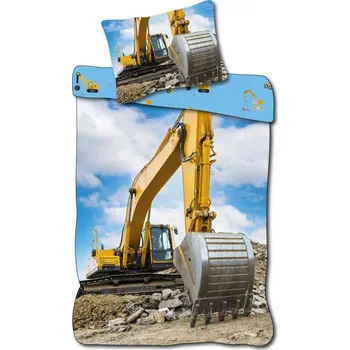 Povlečení Construction Power 140 x 200, 70 x 90 cm zipový uzávěr