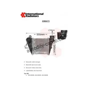 Chladič motoru Chladič turba VAN WEZEL 03004172