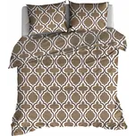 Povlečení flanelové 220x200 Maroko béžové polská výroba JEDNODÍLNÉ