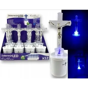 Obraz LED náplň velký KŘÍŽ MODRÝ 12 Ks s bateriemi 2xR14