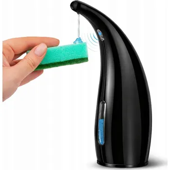 Dávkovač mýdla AUTOMATICKÝ DÁVKOVAČ MÝDLA 300ML BEZDOTYKOVÝ ČERNÝ SENZOROVÝ DO KOUPELNY KUCHYNĚ