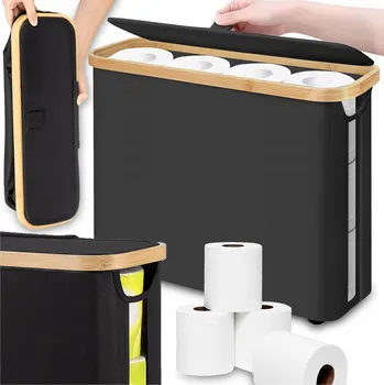 VYSTUŽENÁ SKLÁDACÍ TAŠKA VELKÁ PROSTOROVÁ NA TOALETNÍ PAPÍR DO KOUPELNY