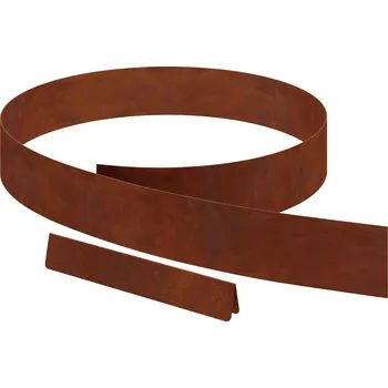 Plotovka vidaXL Okraj trávníku 4 pcs Rezavá 450 x 0,05 x 15 cm [868021]