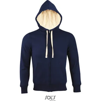 Pracovní oblečení SOL's Collection Mikina s kapucí Sherpa na zip, unisex - AKCE! COT25058429002-french navy M Navy french