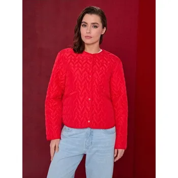 Sinsay - Prošívaná přechodná bunda bez kapuce - červená - 420HC-33X - 420HC-33X-XL