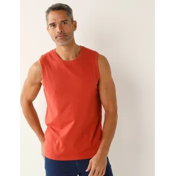 Pánské tílko Blancheporte Sada 3 tílek s kulatým výstřihem korálová+šalvějová+khaki 78/86