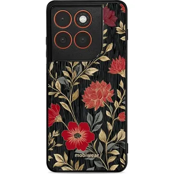 Pouzdro na mobilní telefon Lesklý kryt Mobiwear Glossy - Motorola Edge 70 - G172G Červená kvítka (Prémiové lesklé pouzdro, obal, kryt Mobiwear Glossy na mobil Motorola Edge 70 - G172G Červená kvítka, materiál Plast + TPU silikon - krytí po všech stranách, neošoupatelný potisk, tenk