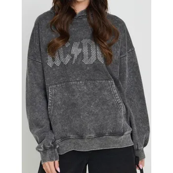 Pánská mikina Sinsay - Mikina s&nbsp;kapucí AC/DC - černá - 185DF-99X - 185DF-99X-S