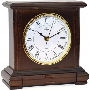 Hodiny DŘEVĚNÉ KACHLOVÉ HODINY S ZÁSUVKOU MPM E03.3888.54.I 21,5 x 23 cm