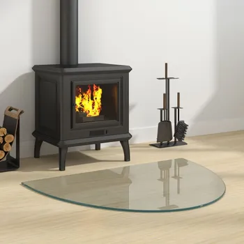 Plexisklo zahrada-XL Skleněná deska pod kamna půlkruhová 800 x 600 mm 324116