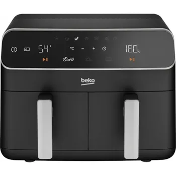 fritéza Horkovzdušná fritéza Beko FRL5388B 2400 W se dvěma koši, časovač, LCD displej, černá