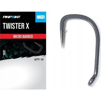 Rybářský háček Háčky s protihrotem Nash Twister X 10 ks