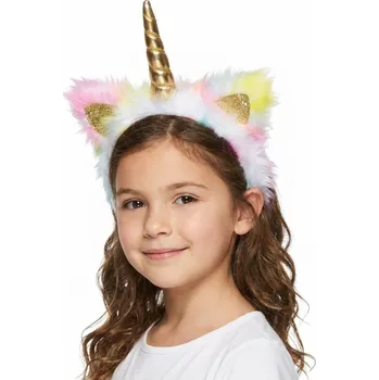 Karnevalový doplněk Čelenka jednorožec plyšová