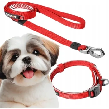 Obojek pro psa VODÍTKO pro psa REFLEXNÍ, dvě madla XS/S sada OBOJEK 26-38 cm S DOGNESS
