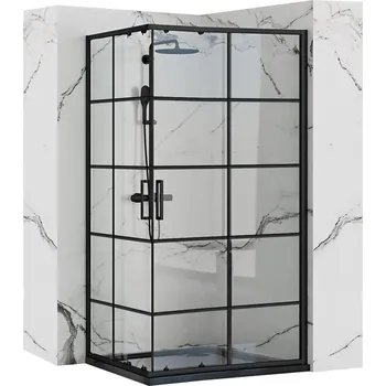 Sprchový kout REA CONCEPT 80x100 - černý Varianta: Se sprchovou vaničkou Savoy