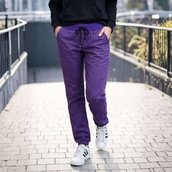 Dámské kalhoty Dámské kalhoty z eko-kůže italské fialové