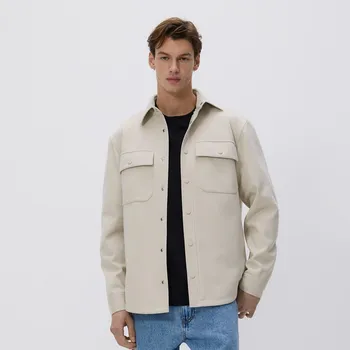 Pánská košile Reserved - Košilová bunda - béžová - 388HM-08M - 388HM-08M-XL