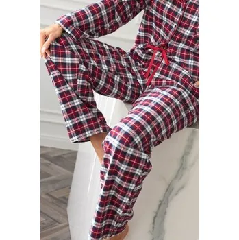 Pyžamové kalhoty LaL 2477 Roxy - bavlna Červená M