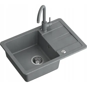Granitový dřez Jednokomorový granitový dřez Quadron Go Smart, šedý