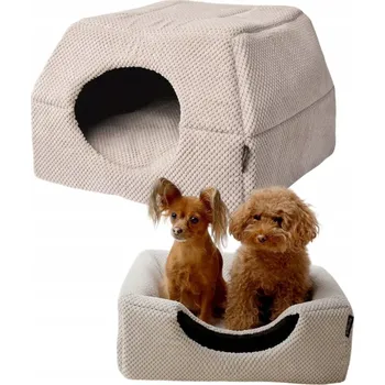 Pelíšek pro psa Amibelle Bouda pro psa béžová 48 cm x 48 cm