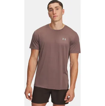 Pánská móda Pánské tričko Under Armour UA TRAIL RUN SS-BRN 1389807-256 Hnědá LG