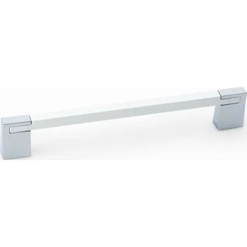 Nábytkové kování Nábytková úchytka PERO 320 NOMET Bílá + montážní šrouby C-5149-320.P6-G2