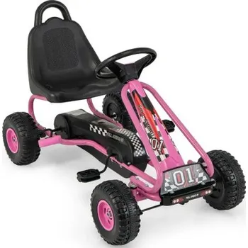 Dětské šlapadlo Dětské šlapací motokára TY327797PI, růžová - B COSTWAY