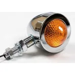 HSM Chopper blinkr Bullet na motorku, oranžové sklo, chrom, dlouhé, M10