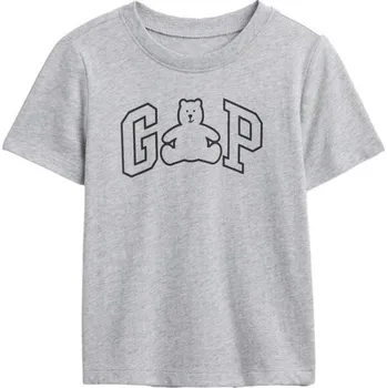 Dívčí oblečení Dětské tričko GAP V-DB SS GR T 18-24M Šedá, Černá