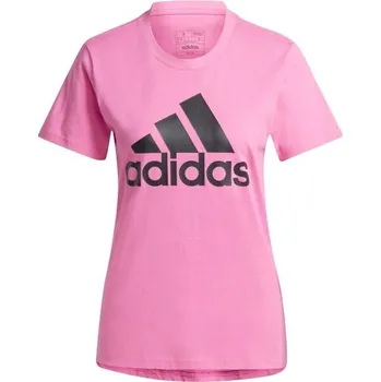 Dámské tričko adidas LOUNGEWEAR ESSENTIALS LOGO S Růžová, Černá