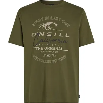 Pánské tričko Pánské tričko O'Neill CALI WAVE S Khaki, Béžová, Černá