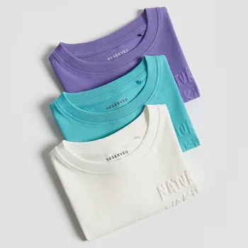 Chlapecké tričko Reserved - Bavlněné tričko 3 ks - tyrkysová - 909HR-66X - 909HR-66X-104