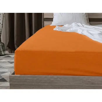 Prostěradlo Jersey prostěradlo s lycrou oranžové 180 x 200 cm
