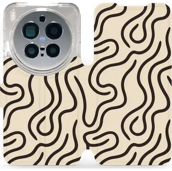 Pouzdro na mobilní telefon Flipové pouzdro Mobiwear - Vivo X300 Pro - VA60S Linky (Knížkové flip pouzdro, obal, kryt na mobil Vivo X300 Pro - VA60S Linky, materiál Umělá kůže + TPU - ochrana 360°, stojánek, silikonová vanička, magnetické zavírání)