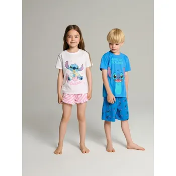 Dívčí spodní prádlo Sinsay - Dvoudílné pyžamo Stitch - bílá - 7505R-00X - 7505R-00X-128