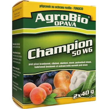 Fungicid AgroBio Opava, s.r.o. AgroBio Champion 50 WP Hmotnost: 2 x 40 g