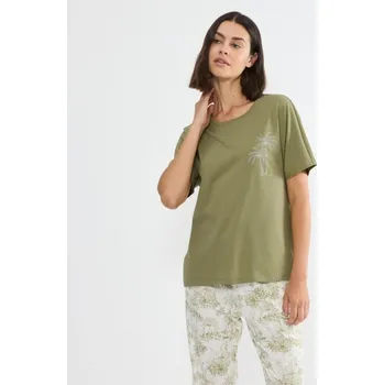 Souprava dámského spodního prádla Domácí oblečení Triumph Mix & Match Top SSL 04 7855 Olive 38