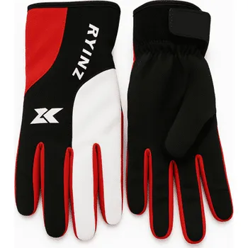 Cyklistické rukavice RYINZ Zimní Sportovní Rukavice Red–White Edition – Teplé, Lehoučké, Protiskluzové | Osobní odběr Kladno - XL