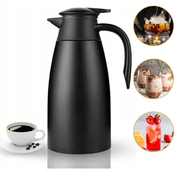 Termoska TERMOSKA DŽBÁN NA KÁVA A ČAJ, STOLNÍ, KONFERENČNÍ, ČERNÁ, 2L