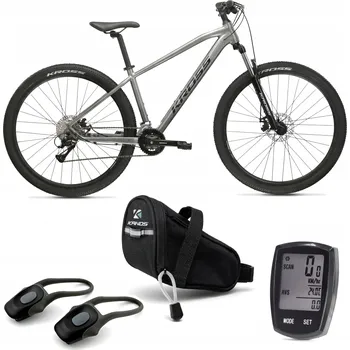 Horské kolo Horské kolo MTB Kross Hexagon 3.0, rám 18 palců, kola 29", šedé