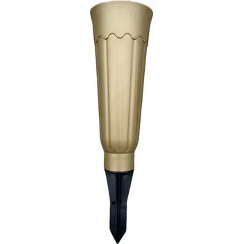 Váza Madona hřbitovní váza plast zapichovací 27 cm - zlatá