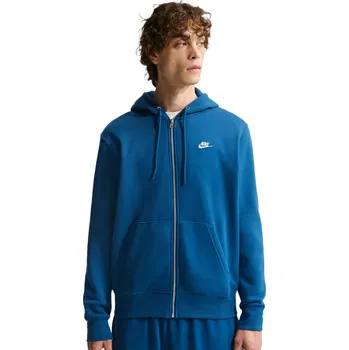 Pánská mikina Pánská tenisová mikina Nike Club Full-Zip Fleece - obsidian/obsidian/white Modrý (XL)