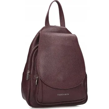 Městský batoh Kožený Batoh kabelka Toscanio A186 bordó