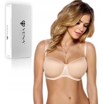 Podprsenka Vena podprsenka bardotka, balkonetka béžová velikost 75G