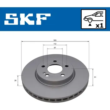 Brzdový kotouč Brzdový kotouč SKF VKBD 81382 V1