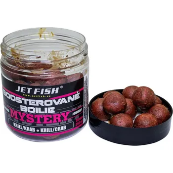 Boilies JET FISH Boosterované boilie MYSTERY 24mm, 250ml - krill/krab