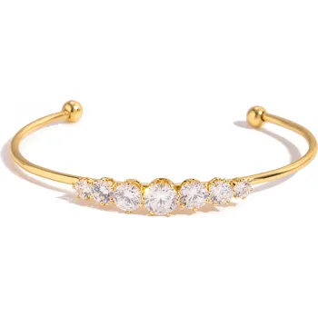 Náramek ELENYS Althea – pozlacený náramek 18K žluté zlato Délka náramku: Průměr 5,6 cm / Pro zápěstí 16-18 cm